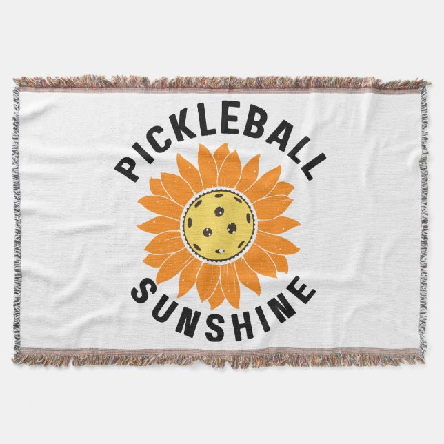 Pickleball sunshine throw blanket (Front)