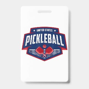 Pickleball Support the Team Pickleball Player USA  Badge