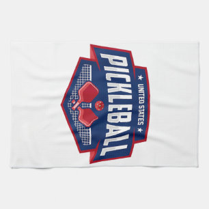 Pickleball Support the Team Pickleball Player USA Kitchen Towel