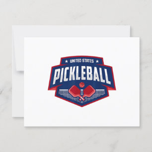 Pickleball Support the Team Pickleball Player USA RSVP Card