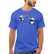 Pickleball T-shirt: "Pickleball Pandas" (Blue)