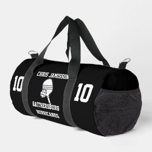 Pickleball Team, Coach or Player Black Personalize Duffle Bag