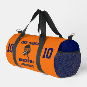 Pickleball Team Coach or Player Orange Blue Custom Duffle Bag