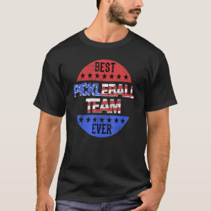 Pickleball Team Player Independence Day Patriotic  T-Shirt