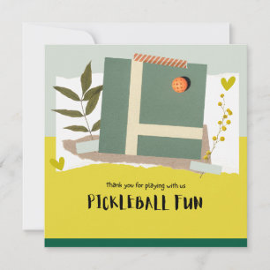 Pickleball thank you card