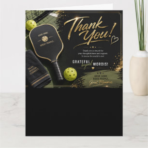 Pickleball thank you card