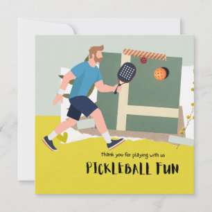 Pickleball thank you card