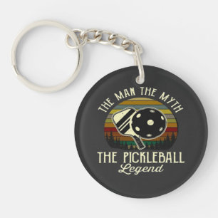 Pickleball- The Man, The Myth, The Legend Keychain