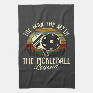 Pickleball- The Man, The Myth, The Legend  Kitchen Towel