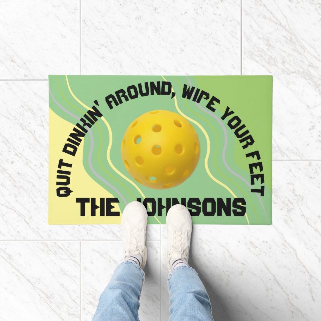 Pickleball Theme Personalized Doormat (Indoor)
