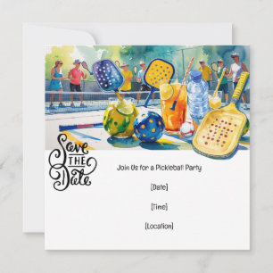 Pickleball themed Party Invitation