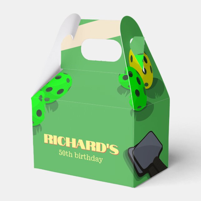 Pickleball Themed Sports Dinking Birthday Party Favor Box (Front Side)