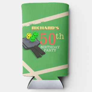 Pickleball Themed Sports Dinking Birthday Party Seltzer Can Cooler