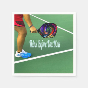 Pickleball Think Before You Dink Napkin