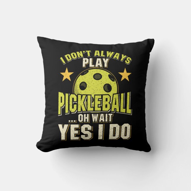 Pickleball Throw Pillow (Front)