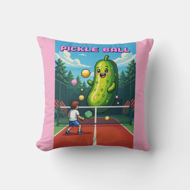 Pickleball  throw pillow (Front)