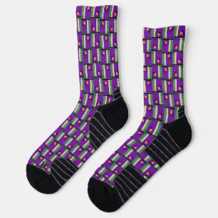 Pickleball 'Til the Streetlights Come On! Purple Socks