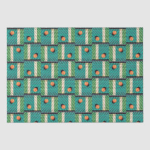 Pickleball 'Til the Streetlights Come On Teal Tissue Paper