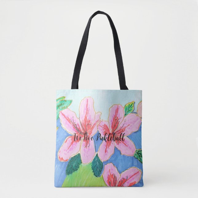 Pickleball Tote bag by Ariella & Lily Designs.  (Front)