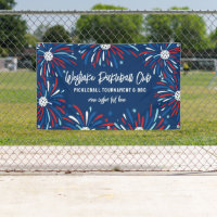 Pickleball Tournament Party Patriotic Fireworks