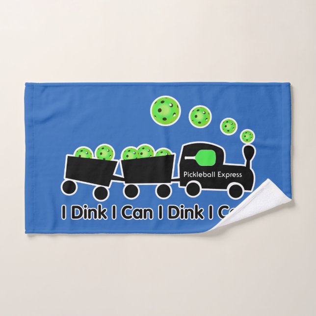 Pickleball Training I Dink I Can Green Ball Hand Towel (Hand Towel)