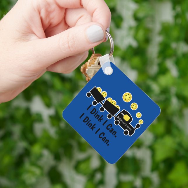 Pickleball Training I Dink I Can Yellow Ball Keychain (Hand)