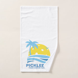 Pickleball Tropical Palm Tree Sun Votre texte pers