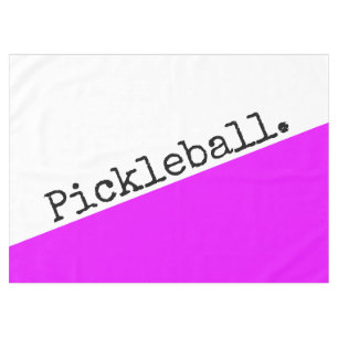 PICKLEBALL Tropical Pink White Slant Colour Block Tablecloth