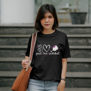 PickleBall Tshirt Locve, Peace &Pickleball T-Shirt