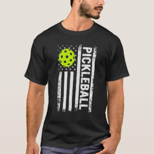 Pickleball Us Flag T-Shirt