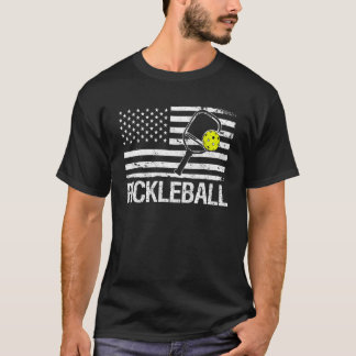 Pickleball USA American Flag T-Shirt