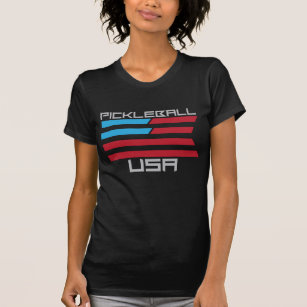 Pickleball USA Flag Sport Fitness T-Shirt