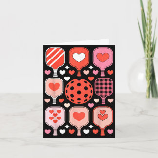 Pickleball valentine's day funny heart paddleball card