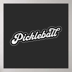 Pickleball Vintage Retro Poster