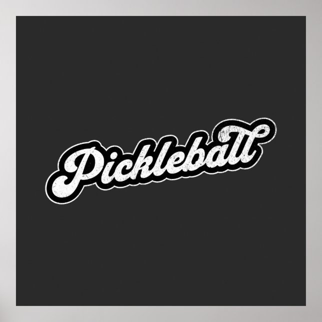 Pickleball Vintage Retro Poster (Front)
