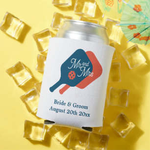 Pickleball wedding can cooler. Fun beverage holder Can Cooler