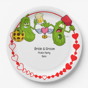 Pickleball Wedding  Paper Plate