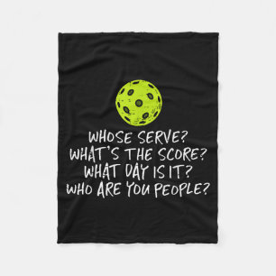 Pickleball whose serve whats score pickle ball fleece blanket