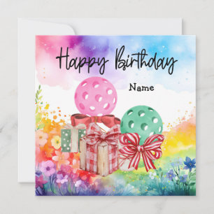 Pickleball with Birthday presents 