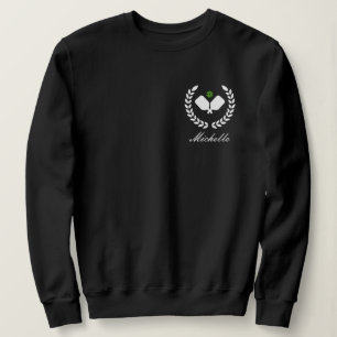 Pickleball with Paddles & Ball Personalized Name Sweatshirt