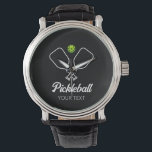 Pickleball with Paddles & Ball Personalized  Watch<br><div class="desc">Pickleball with Paddles & Ball Personalized Watch</div>