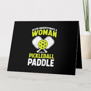 Pickleball Woman Funny Pickleball Player Gift Card