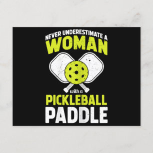 Pickleball Woman Funny Pickleball Player Gift Enclosure Card
