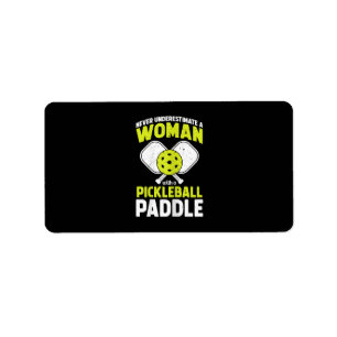 Pickleball Woman Funny Pickleball Player Gift Label