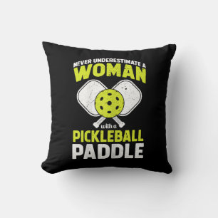 Pickleball Woman Funny Pickleball Player Gift Throw Pillow