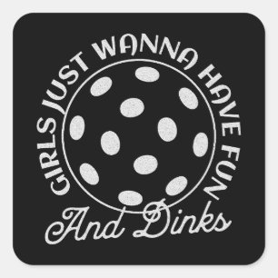 Pickleball Women Funny Quote Square Sticker