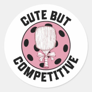 Pickleball Women Funny Saying Classic Round Sticker