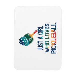 Pickleball women rainbow magnet