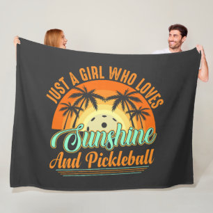 pickleball women sunshine fleece blanket