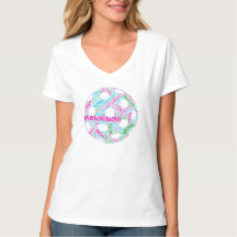 Pickleball Word Cloud V Neck T Shirt